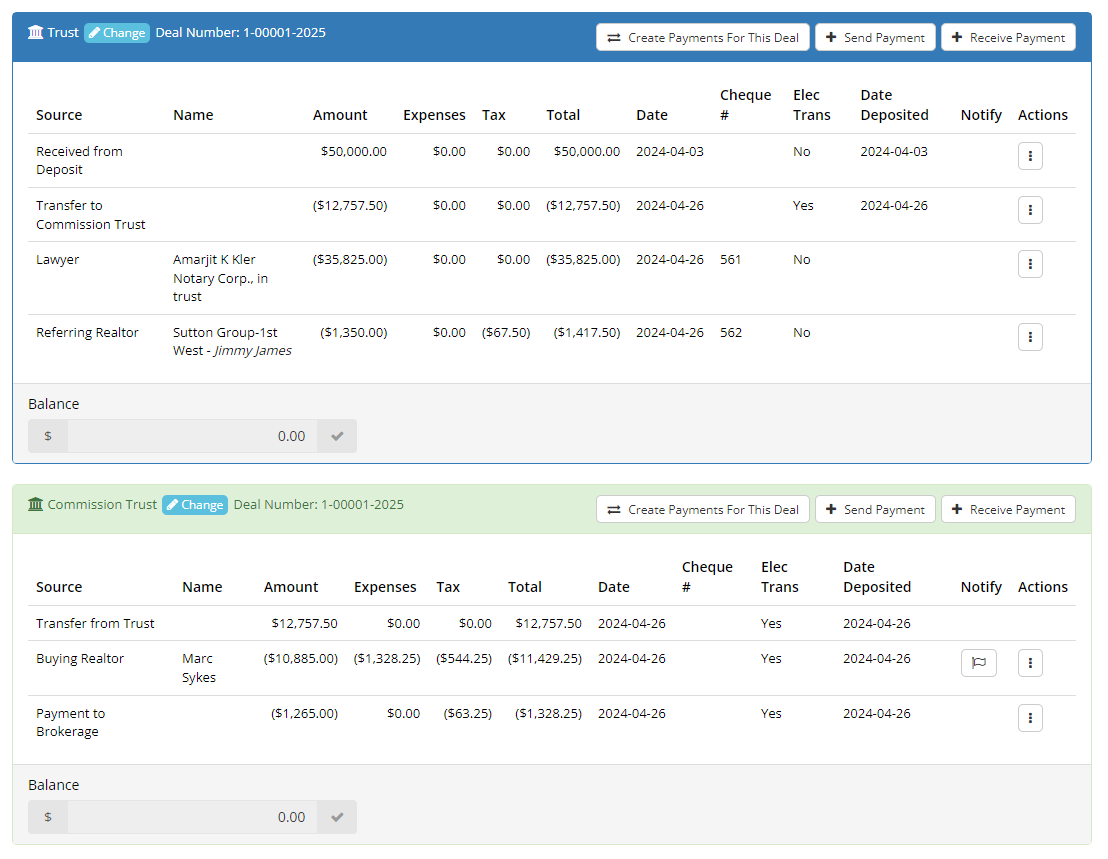 Send Receive Payments In Realdesk