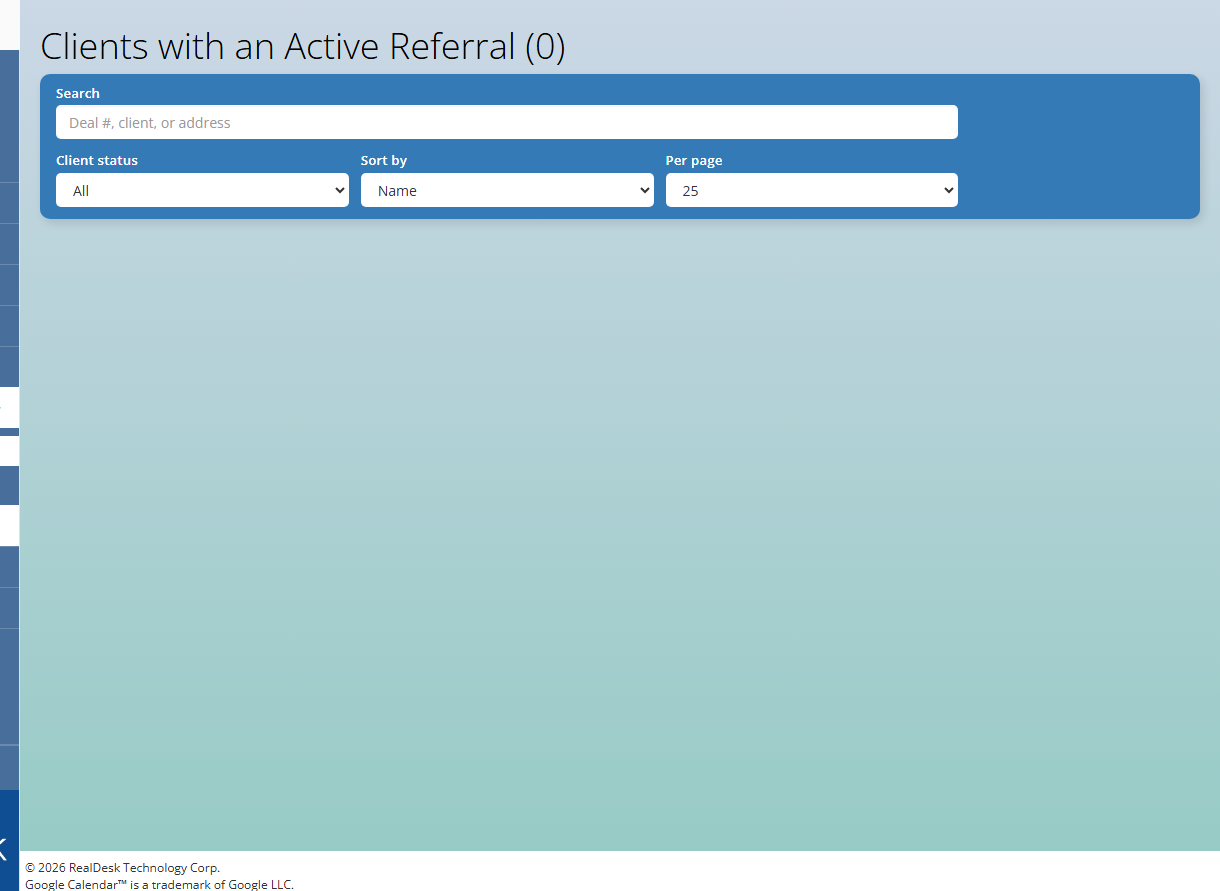 Agent Basic Training — referrals list
